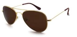 Kleines Retro Sonnenbrille Für TeenagerJunge Mädchen UV400 Schutz Polarisiert Flieger Sonnenbrille Herren Damen Kleines Gesicht Verwenden Metallrahmen Gold Sonnenbrillen von SunCristal