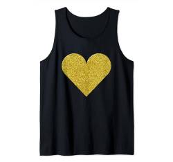 Herz, goldene Vintage-Symbol Tank Top von SunFrot