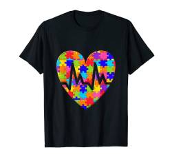 Kardiologie Herz Herz Puzzle Autism Puzzle T-Shirt von SunFrot