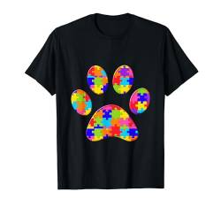 Puzzle, Autismus-Puzzle, Fußabdruck, Pfotenabdruck T-Shirt von SunFrot