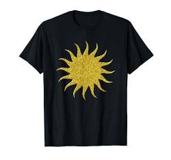 Sonne, Sonnensystem Goldene Retro-Symbol T-Shirt von SunFrot