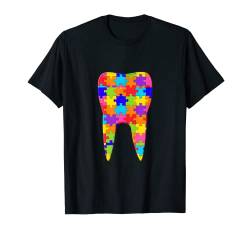 Zahnarzt Dental Arzt Puzzle Autism Puzzle T-Shirt von SunFrot