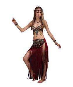 SunWanyi Damen Sexy Bauchtanz Performance Rock Anzug Tribal Oriental Arabian Belly Dance Rock Anzug(Referenz Beschreibung) von SunWanyi
