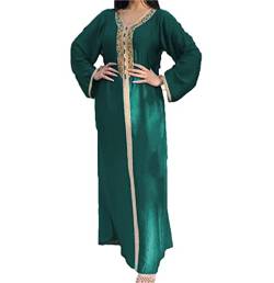 Arabisches islamisches Kleid für Frauen, weißes muslimisches ethnisches Ramadan-Gewand mit Weste, langem Rock von Suncolour