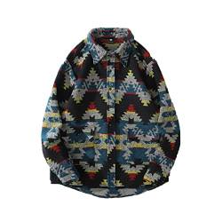 Herren Tribal Aztec Muster Jacke, ethnische aztekische Herrenhemd, Herren Tribal Aztec Casual Shirt Mantel von Suncolour