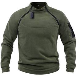 Suncolour Herren Fleece Tactical Pullover Herren Military Combat Jumper Jacke Winter Military Fleecejacke Top Bluse von Suncolour