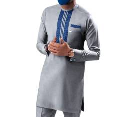 Suncolour Herren afrikanisches Hemd Plus Größe Traditionelle Ankara -Hemden Kaftan Herren Langarmes Dashiki Casual Top Clothing von Suncolour