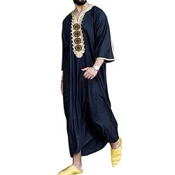 Suncolour Männer marokkanische Robe muslimisches Kleid Wüstenkleid Arabia Herren Lange Hemden Kaftan Kittel von Suncolour