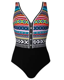 Sunflair Badeanzug mit Softcups und geraden Rücken schwarz/Multicolor 40 B von Sunflair