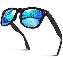 Sunier Sonnenbrille Herren Polarisiert Retro Vintage 100% UV-Schutz Klassisch Golf Fahren Fahrende Angeln Reisen Sonnenbrille Damen Cat 3 CE von Sunier