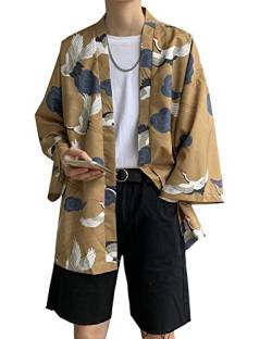 Baggy Japanischer Kimono Cardigan Sommer Strickjacke Mantel Jacke Gedruckt Bademantel Tops Für Herren von Sunma