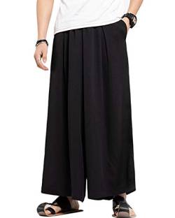 Sunma Herren Yoga Hose Baggy Leicht Weiche Pumphose Freizeithose mit Breites Bein von Sunma