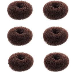 Sunnysam Extra kleiner Haarknotenformer für Kinder, 6 Stück Chignon-Haar-Donut-Socken-Dutt-Form für Mädchen, Mini-Haar-Donut-Former für kurze und dünne Haare (kleine Größe 6,1 cm, dunkelbraun) von Sunnysam