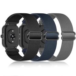 Dehnbare Nylon-Uhrenarmbänder, kompatibel mit Woneligo Smartwatch, 2 Packungen weiche elastische Bänder für Fitbit H56/ENOMIR ID208BT/Milouz IDW19 Uhr für Damen und Herren. von Sunnyson