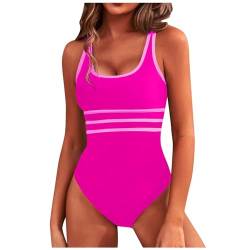 Badeanzug Damen Bauchweg Einteilige Sport Bademode mit Cups Shape Swimming Suits Elegant Sexy Schwimmanzug Sommer Push Up Badekleid Große Größe Schwarz Jumpsuit Strandmode Neckholder Monokini Frauen von Sunnyuk