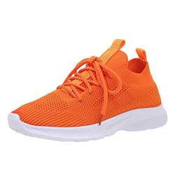 Damen Sneaker Weiss Plateau Turnschuhe Wanderschuhe Sale Atmungsaktiv Bequeme Schuhe Frauen Sneaker Sale Schick Bunte Sommerschuhe Sportlich Joggen Halbschuhe von Sunnyuk