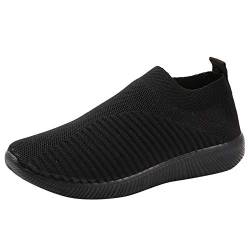 Rote Turnschuhe Damen Classic Outdoor Sportlich Schuhe Sneaker Frauen Sportschuhe Schwarz Weiße Sohle Wanderschuhe Schnürschuhe Luftkissenschuhe Schnürschuhe für Gehen Laufen Joggen Sports von Sunnyuk