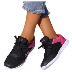 Rote Turnschuhe Damen Plateau Breite Flach Modische Sportlich Schuhe Sneaker Frauen Sportschuhe Weiss Hoch Fitnessschuhe Laufschuhe Cheerleading-Schuhe Halbschuhe für Jogging Fitness Camper von Sunnyuk