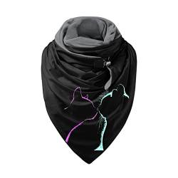 Schal Damen Winter, Geschenk für Schal Kuscheliger Weicher Großer Schal Tücher mit Quasten Frauen Deckenschal Halstuch Scarf Poncho Cape für Herbst und Winter Warmer Schal von Sunnyuk