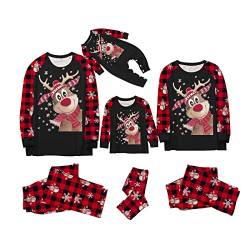 Schlafanzug Weihnachten Familie: Paare Damen Kinder Weihnachtspyjama Set Hose Tshirt Herren Jungen Mädchen Rundhals Nachthemd Hausanzug Outfit Weihnachtsanzug Home Kleidung Pyjamas Winter Herren von Sunnyuk