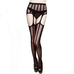 Strumpfhosen Damen Muster Schwarz Erotikunterwäsche Dessous Strumpfhose Crotchless Elastisch Netzspitzenstrumpf Strapse Transparent Offener Schritt Stockings Halterlose Unterwäsche Für Sex Babydoll von Sunnyuk