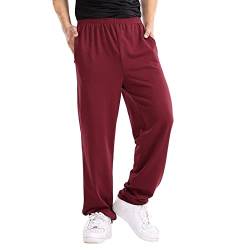 Sunnyuk Jogginghose Herren Lang Baggy Vintage Relaxed-Fit Aestethic Sporthose Sweatpants Lose Stoffhose 3XL Outdoorhose Sweathose Freizeithosen für Männer Washed Breites Bein Hose Sport Pants von Sunnyuk