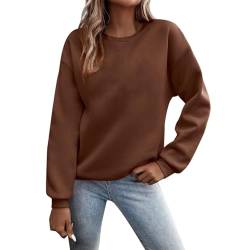 Sunnyuk Pullover Damen Herbst Sale Sweatshirt Ohne Kapuze Briefe Drucken Langarm Rundhals Pulli Winter Frauen Buchstaben Druck Locker Casual Oberteil Sport Streetwear Bluse Tops Kleidung Damen von Sunnyuk