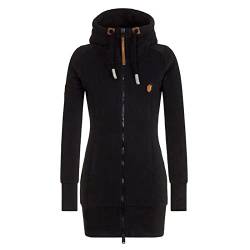 Sunnyuk Pullover Damen Herbst Winter Hoodie mit Reißverschluss Lang Schwarz Zipper Übergangsjacke mit Kapuze Große Größen Herbstjacke Kapuzenjacke Ausgefallene Winterjacke Wanderjacke Jacken Hoody von Sunnyuk