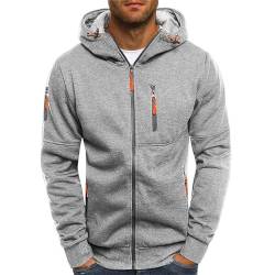 Sunnyuk Sweatjacke Herren mit Kapuze Hoodie Sportjacke Kapuzenjacke mit Reißverschluss Oversized Hoody Sweatshirt Zip Up Pullover Kapuzenpullover Outdoorjacke Kaputzensweatjacke Männer von Sunnyuk