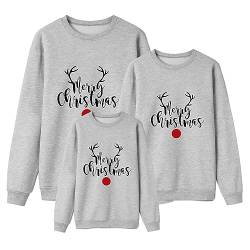 Sunnyuk Weihnachtspullover Familie Set Pullover Ugly Sweatshirt Pulli Familien Outfit Set Rentier Muster Bluse Top Weihnachtspullis Xmas Pulli Herren Damen Kinder Junge Mädchen Pärchen Winterpullover von Sunnyuk