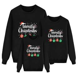 Sunnyuk Weihnachtspullover Familie Set Pullover Ugly Sweatshirt Pulli Familien Outfit Set Rentier Muster Bluse Top Weihnachtspullis Xmas Pulli Herren Damen Kinder Junge Mädchen Pärchen Winterpullover von Sunnyuk