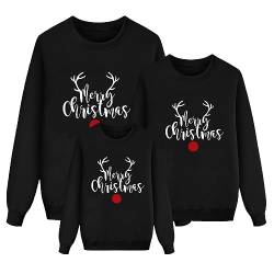 Sunnyuk Weihnachtspullover Familie Set Pullover Ugly Sweatshirt Pulli Familien Outfit Set Rentier Muster Bluse Top Weihnachtspullis Xmas Pulli Herren Damen Kinder Junge Mädchen Pärchen Winterpullover von Sunnyuk