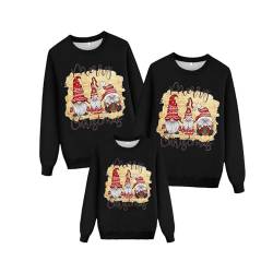 Weihnachtspullover Familie Set Pullover Ugly Sweatshirt Pulli Familien Outfit Set Rentier Muster Bluse Top Weihnachtspullis Xmas Pulli Herren Damen Kinder Junge Mädchen Pärchen Winterpullover Damen von Sunnyuk