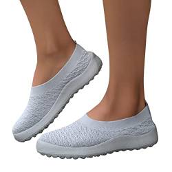 Weiss Sneaker Damen Laufschuhe Sportschuhe Sale Leichtgewichts Schuhe Frauen Sommer Schick Bunte Freizeitschuhe Walkingschuhe Wasserdicht Fußballschuhe von Sunnyuk