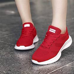 Weiße Turnschuhe Damen Leder mit Dicken Sohle Laufen Schuhe Frauen Leichte Sportschuhe Weiß Sneaker Freizeitschuhe Freizeitsportschuhe Plate Schuhe für Gehen Laufen Joggen Sports von Sunnyuk