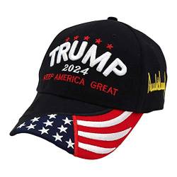 Trump Hat 2024, Einstellbar Unisex Hip Hop Hut Sonnenhut Kappe für die Präsidentschaftswahl, 2024 Keep America Great Again Hut von Sunnyushine