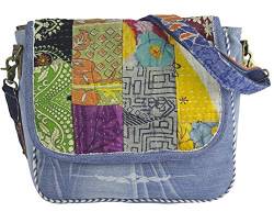 Sunsa Damen Messenger Bag Umhängetasche Handtasche, aus Jeans & Baumwolle. Große Crossbody Tasche Schultertasche, Geschenkideen für Frauen/Mädchen, nachhaltige Produkte 52266 von Sunsa