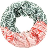 Sunsa Halstuch Damen Loop Schal. 100% Baumwolle Schlauchschal. Loopschal mit Blumen Design. Damen Accessoires: Rundschals,Scarf Tücher und Schals als Geschenk für Frauen/ Freundin, Abstract Aufdruck von Sunsa