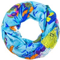 Sunsa Loop Damen Loop Schal. 100% Baumwolle Schlauchschal. Loopschal mit Blumen, Blumenmotiv Abstract von Sunsa