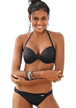Sunseeker Damen Push Up Bikini (34 / B, Black) von Sunseeker
