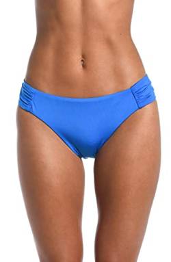 Sunshine 79 Damen Standard Side Gerafft Hipster Bikini Badeanzug Bottom, Pacific Blue//Gypset Solids, 44 von Sunshine 79