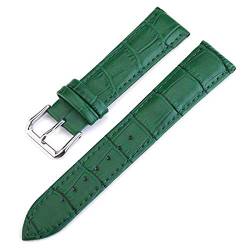 Lederarmband Uhrenarmband 10-24mm Mehrfarbenuhrenarmbänder Leder Uhrenarmbänder für Männer Damen Grün 18mm von Sunsshine
