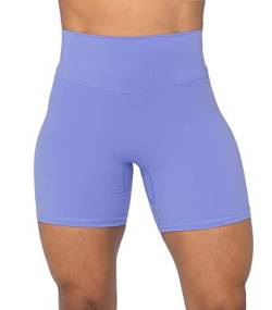 Sunzel Damen Bikershorts in hoher Taille Bauchweg ohne Frontnaht, Immergrün, Klein von Sunzel