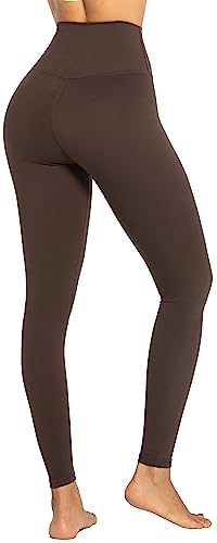 Sunzel Nunaked Workout-Leggings für Damen, Bauchkontrolle, Kompression, Workout, Fitnessstudio, Yogahose, hohe Taille & ohne Vordernaht, Seal Brown, S von Sunzel