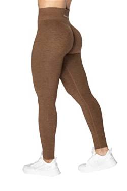 Sunzel Scrunch Butt Lifting Leggings für Frauen Hohe Taille Nahtlose Workout Leggings Gym Yoga Hosen, Braun, X-Groß von Sunzel