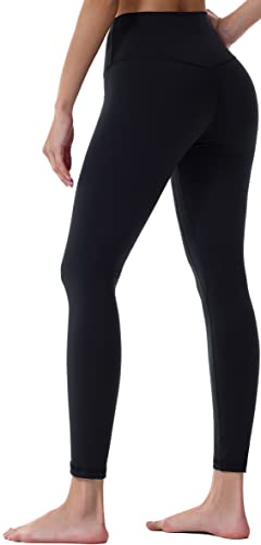 Sunzel Workout-Leggings für Damen, kniebefest, hohe Taille, Yogahose, 4-Wege-Stretch, butterweich, 25" Schwarz, X-Klein von Sunzel
