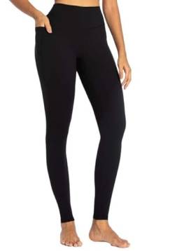 Sunzel Workout-Leggings für Frauen ohne Vordernaht mit Taschen, hohe Taille, Kompressions-Yogahose mit Bauchkontrolle, Schwarz, S von Sunzel