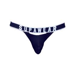 Supawear - Männer Unterwäsche - Herren Jock - Ribbed Slashed Jockstrap Black - Schwarz - 1 x Größe XL von Supawear