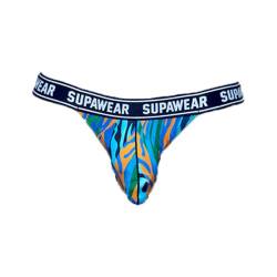 Supawear - Männer Unterwäsche - Herren String - POW Thong Arctic Animal - Blau - 1 x Größe L von Supawear