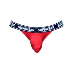 Supawear - Männer Unterwäsche - Herren String - Wow Thong Red - Rot - 1 x Größe L von Supawear